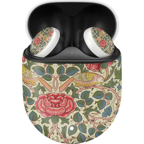 William Morris Rose Google Pixel Buds Skin